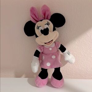 🆓 Disney Minnie Mouse Plush Toy - Pink and Black